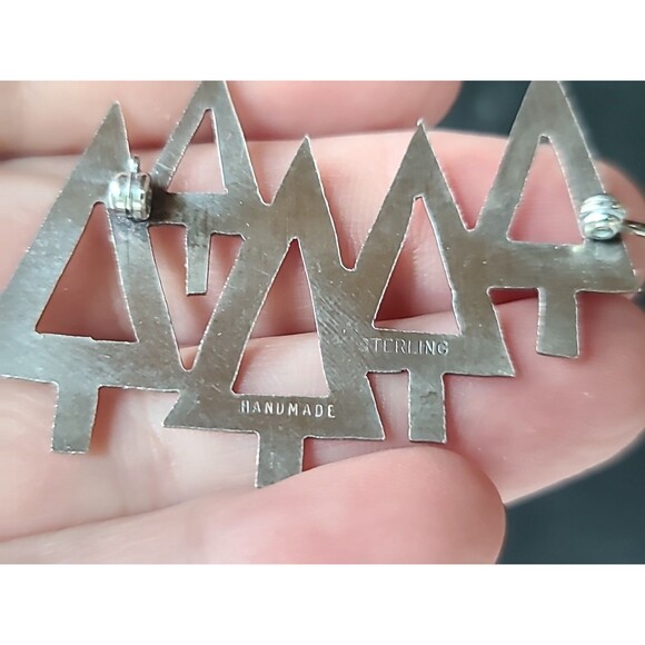 925 Sterling Silver Trees In A Forest Vintage Handmade Abstract - Picture 5 of 10